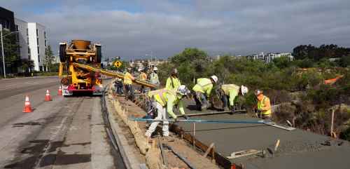 Concrete pour of new pathway